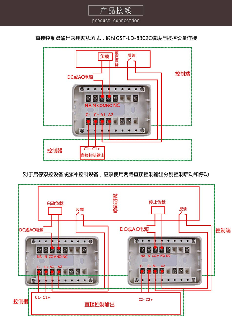GST-LD-8302C切换模块接线