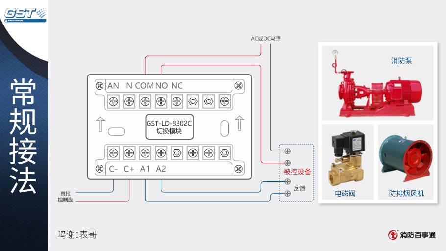 海湾GST-LD-8302C切换模块接线